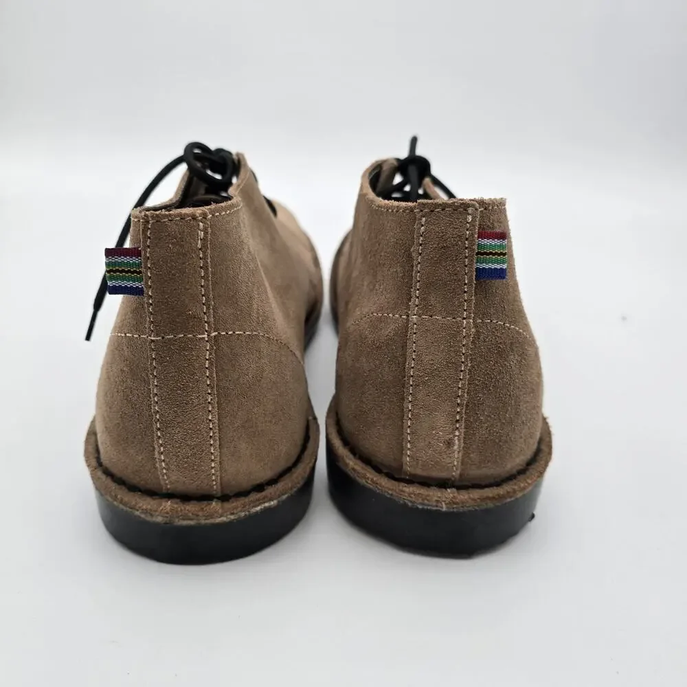 Veldskoen Shoes Mens 14 48 Tan Beige Brown Heritage Black Sole Low Chukka Safari